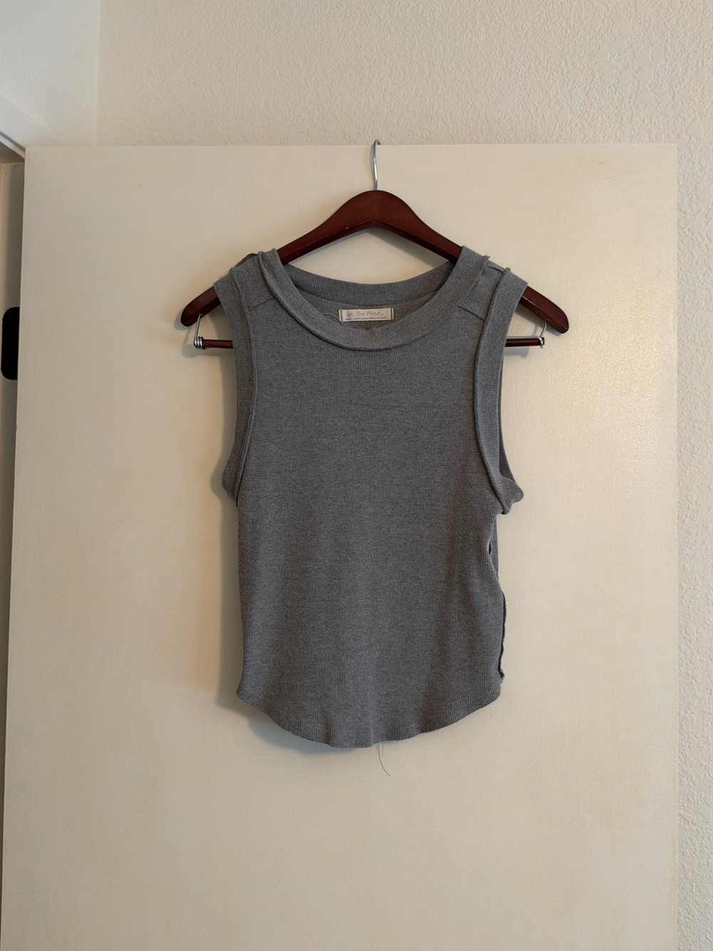 We The Free Heather Gray Ribbed Tank